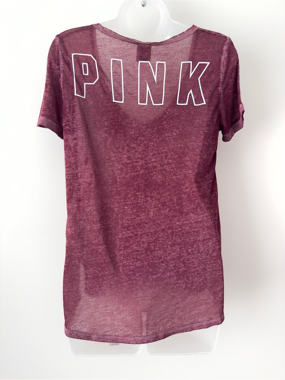 burgundy victoria secret t shirt